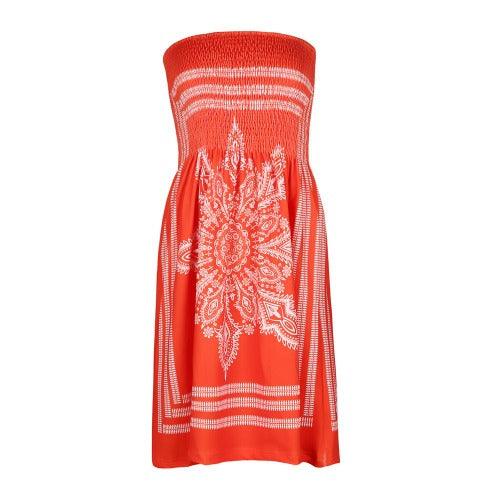 Strapless Floral Casual Beach Cover-up Dress, iBuyXi.com, Summer outfits