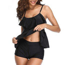 Tankini set, swimsuit, swimwear, iBuyXi.com, summer collection, unique tankini set, bikini set, beachwear, women clothing, floral tankini set, dot printed tankini set