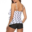 Tankini set, swimsuit, swimwear, iBuyXi.com, summer collection, unique tankini set, bikini set, beachwear, women clothing, floral tankini set, dot printed tankini set