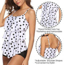 Tankini set, swimsuit, swimwear, iBuyXi.com, summer collection, unique tankini set, bikini set, beachwear, women clothing, floral tankini set, dot printed tankini set