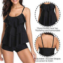 Tankini set, swimsuit, swimwear, iBuyXi.com, summer collection, unique tankini set, bikini set, beachwear, women clothing, floral tankini set, dot printed tankini set