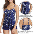 Tankini set, swimsuit, swimwear, iBuyXi.com, summer collection, unique tankini set, bikini set, beachwear, women clothing, floral tankini set, dot printed tankini set