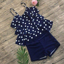 Tankini set, swimsuit, swimwear, iBuyXi.com, summer collection, unique tankini set, bikini set, beachwear, women clothing, floral tankini set, dot printed tankini set