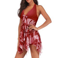 Tankini set, swimsuit, swimwear, iBuyXi.com, summer collection, unique tankini set, bikini set, beachwear, women clothing, floral tankini set, dot printed tankini set