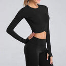 Tight Seamless Yoga Shirt, iBuyXi.com, Yoga tops, Yoga Shirt, Online Shipping USA, iBuyXi, Yoga Sporting Goods, Sports Vendor, Fitness Long Sleeve Shirt