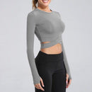 Tight Seamless Yoga Shirt, iBuyXi.com, Yoga tops, Yoga Shirt, Online Shipping USA, iBuyXi, Yoga Sporting Goods, Sports Vendor, Fitness Long Sleeve Shirt