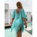 Tunic Crochet Pareo Cover Up With Tassel Beachwear,  And Outing Sundress Which Is Perfect to Wear In Summer Season. - ibuyxi.com