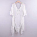 Tunic Crochet Pareo Cover Up With Tassel Beachwear,  And Outing Sundress Which Is Perfect to Wear In Summer Season. - ibuyxi.com