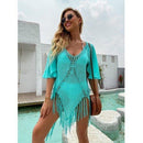 Tunic Crochet Pareo Cover Up With Tassel Beachwear,  And Outing Sundress Which Is Perfect to Wear In Summer Season. - ibuyxi.com