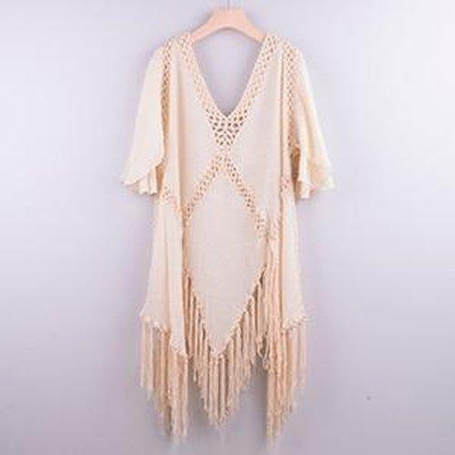 Tunic Crochet Pareo Cover Up With Tassel Beachwear,  And Outing Sundress Which Is Perfect to Wear In Summer Season. - ibuyxi.com