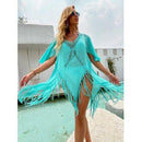 Tunic Crochet Pareo Cover Up With Tassel Beachwear,  And Outing Sundress Which Is Perfect to Wear In Summer Season. - ibuyxi.com