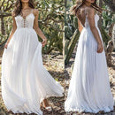 Dresses For Women, V Neck Suspenders Backless Chiffon Dress, Summer Sleeveless Sexy Lace Beach Long Dress, Sundress, Summer dress, women clothes, Summer Season, Seasonal Dress, iBuyXi.com - Shop Unique Selection Of Products.