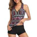 High Waisted V-Neck Tankini Swimsuit, iBuyXi.com, Swimsuits, bathing suits, women summer clothing, summer outfits, beachwear swimming suits
