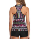 High Waisted V-Neck Tankini Swimsuit, iBuyXi.com, Swimsuits, bathing suits, women summer clothing, summer outfits, beachwear swimming suits