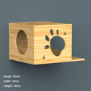 Wall-mounted Cat climbing, Frame Cat Tree, Solid Wood Hexagon Space Capsule, Cat Wall Springboard, Kitten House Ladder Pet Furniture, iBuyXi.com