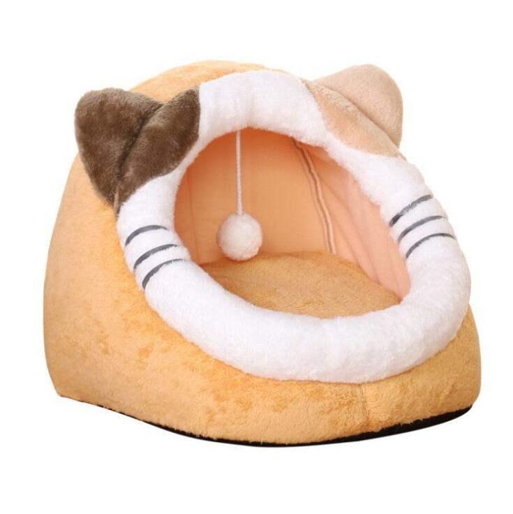 Warm Soft Cat Bed Winter Warm House Cave Pet Dog Soft Nest Kennel Kitten Bed House Sleeping Bag for Small Medium Dogs Supplies, iBuyXi.com, Cat house bed