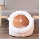 Warm Soft Cat Bed Winter Warm House Cave Pet Dog Soft Nest Kennel Kitten Bed House Sleeping Bag for Small Medium Dogs Supplies, iBuyXi.com, Cat house bed