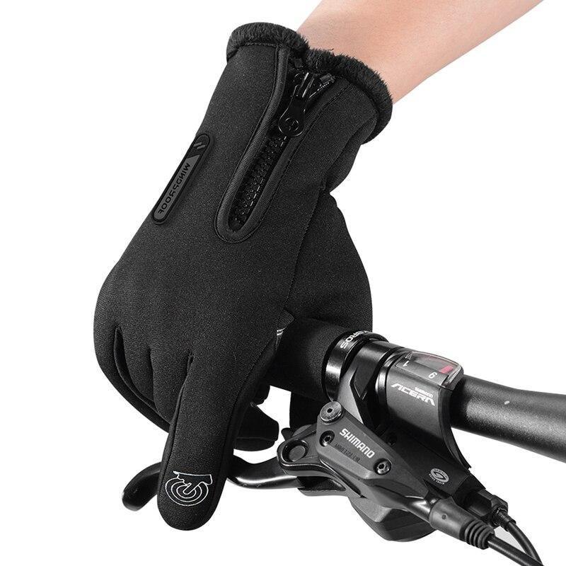 Winter Waterproof Gloves Touch Screen Anti-Slip Zipper Gloves Men Women Riding Skiing Warm Fluff Comfortable Gloves Thickening, iBuyXi.com, Online shopping store, winter collection, Winter Gloves, sporting goods vendor, free shipping