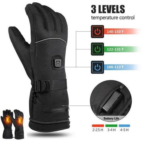 Heated Gloves Electric Gloves for Men Women 3 Heating Temperature Adjustable Touch screen Waterproof Warm Gloves for Outdoor and Winter, iBuyXi.com, Online shopping store, winter collection, Skiing Gloves, Sport Gloves, Hiking Gloves, Free Shipping  