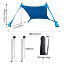 Waterproof Sun Shelter Sunshade, Beach Camping Awning Outdoor, Canopy Garden Patio Pool Shades, Pole Beach Canopy Beach Shelter, Outdoor Shelter, for Camping, Travel, Fishing & Picnics, iBuyXi.com