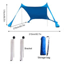 Waterproof Sun Shelter Sunshade, Beach Camping Awning Outdoor, Canopy Garden Patio Pool Shades, Pole Beach Canopy Beach Shelter, Outdoor Shelter, for Camping, Travel, Fishing & Picnics, iBuyXi.com