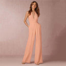 Wide Leg Pant Backless Jumpsuit,High Waist Lace Up Jumpsuit,Boho Floral Print Deep V-Neck Butterfly Mini Dress,Elegant Party Dress Belted Loose Oversized Plus Size Women Clothing ,iBuyXi.com