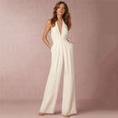 Wide Leg Pant Backless Jumpsuit,High Waist Lace Up Jumpsuit,Boho Floral Print Deep V-Neck Butterfly Mini Dress,Elegant Party Dress Belted Loose Oversized Plus Size Women Clothing ,iBuyXi.com