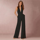 Wide Leg Pant Backless Jumpsuit,High Waist Lace Up Jumpsuit,Boho Floral Print Deep V-Neck Butterfly Mini Dress,Elegant Party Dress Belted Loose Oversized Plus Size Women Clothing ,iBuyXi.com