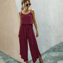 Wide Leg V-Neck High Waist Lace Up Jumpsuit,Boho Floral Print Deep V-Neck Butterfly Mini Dress,Elegant Party Dress Belted Loose Oversized Plus Size Women Clothing ,iBuyXi.com