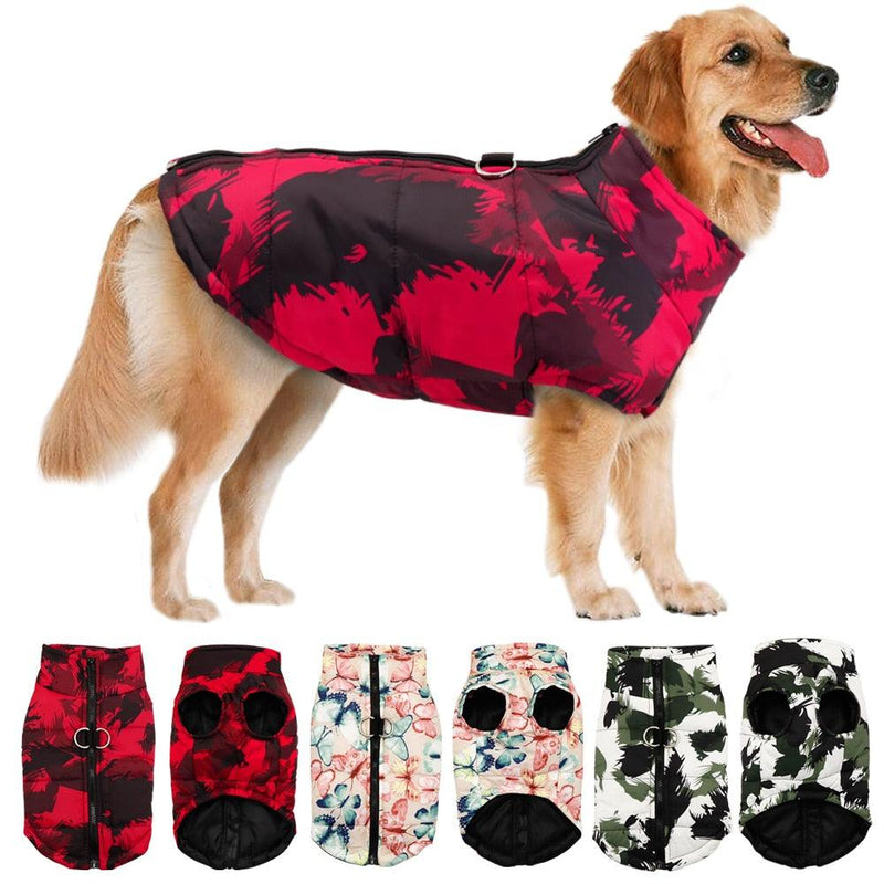 Winter Pet Dog Clothes, French Bulldog Pet Warm Jacket Coat, Waterproof Dog Clothing Outfit Vest For Small Medium Large Dogs, Warm Cotton Vest, Waterproof Dog Vest, Windproof, Cozy Pet Clothes with Reflective Star Prints, iBuyXi.com