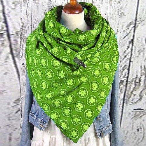 Winter Solid Retro Printing Shawl, iBuyXi.com, Online shopping store, women clothing, winter scarf, stylish shawl, free shipping, wrap scarf, casual design scarf, green scarf