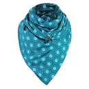 Winter Solid Retro Printing Shawl, iBuyXi.com, Online shopping store, women clothing, winter scarf, stylish shawl, free shipping, wrap scarf, casual design scarf, blue scarf