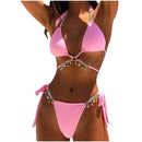 Summer Sexy Wire Free Halter Swimsuit, Visit iBuyXi.com for Online Shopping and Shop the Unique Selection , Swimsuit, Swimwear, Women Clothes, Summer