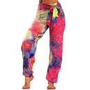 Women Fitness Running Leggins High Waist Band Printed,Stretchy High Rise Straight Loose Leggings Bloomers Breathable Yoga Pants,iBuyXi.com
