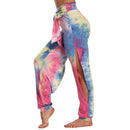 Women Fitness Running Leggins High Waist Band Printed,Stretchy High Rise Straight Loose Leggings Bloomers Breathable Yoga Pants,iBuyXi.com
