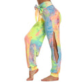 Women Fitness Running Leggins High Waist Band Printed,Stretchy High Rise Straight Loose Leggings Bloomers Breathable Yoga Pants,iBuyXi.com