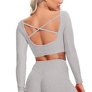 Women's Long Sleeve Yoga Top Gym Sports Tshirts,With Open Back Fitness yoga shirt Red Sexy Top Sports Wear,women Fitness Running Leggins High Waist Band Printed,Stretchy High Rise Straight Loose Leggings Bloomers Breathable Yoga Pants,iBuyXi.com