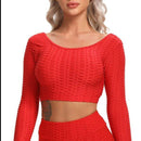 Women's Long Sleeve Yoga Top Gym Sports Tshirts,With Open Back Fitness yoga shirt Red Sexy Top Sports Wear,women Fitness Running Leggins High Waist Band Printed,Stretchy High Rise Straight Loose Leggings Bloomers Breathable Yoga Pants,iBuyXi.com