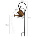 Wrought Iron Hollow Out Lamp Metal Solar Powered,Watering Can Sprinkles Fairy Light, LED Outdoor Garden Waterproof Shower Light,iBuyXi.com