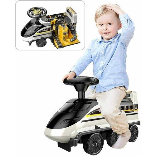 2-in-1 Ride-On Adventure Car with Built-in Race Track