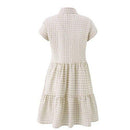 Plaid Ruffles Loose A-Line Shirt Dress, iBuyXi.com